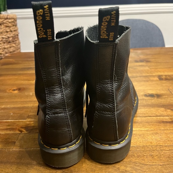 Dr Martens Soft Leather Pascal Black Combat Boots 7 - Picture 3 of 8